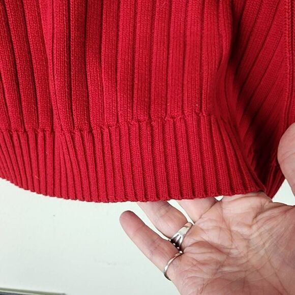 Nautica Men's Red Long Sleeve Knitted Pullover Sweater Size 2XL - Picture 4 of 11